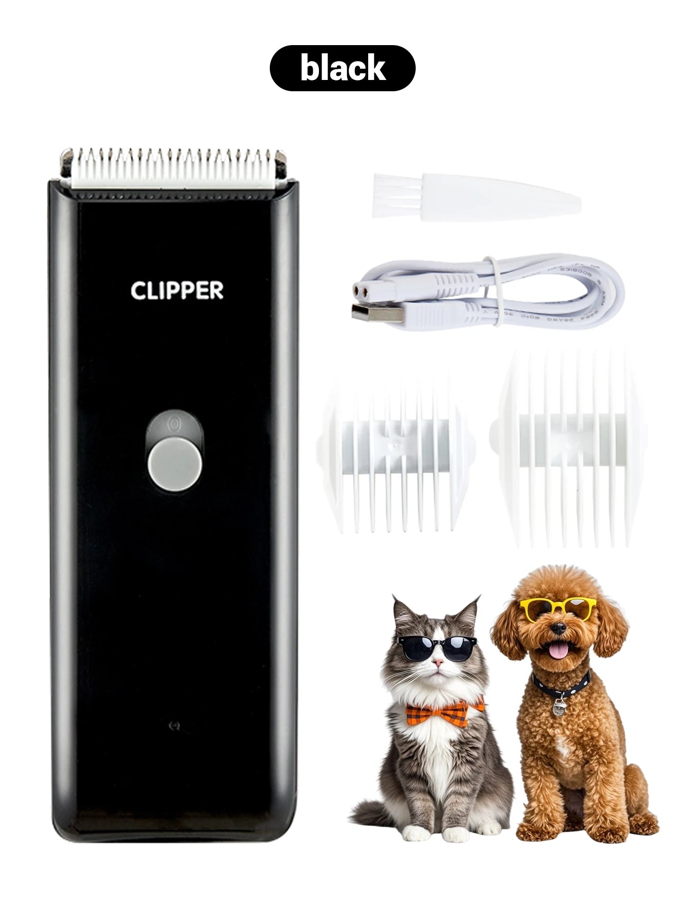 Dog Hair Clipper Electric Pet Hair Trimmer Low Noise Shaver For Dog Cats Cordless Rechargeable Professional Pet Grooming Tools
