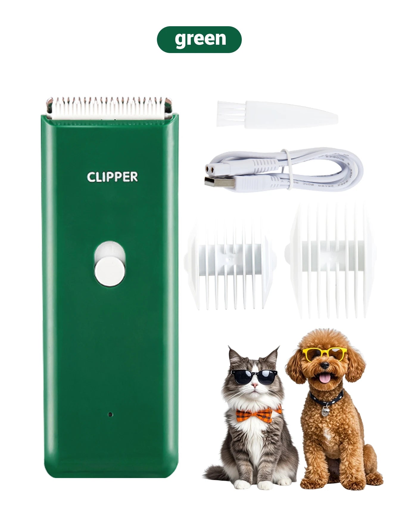 Dog Hair Clipper Electric Pet Hair Trimmer Low Noise Shaver For Dog Cats Cordless Rechargeable Professional Pet Grooming Tools